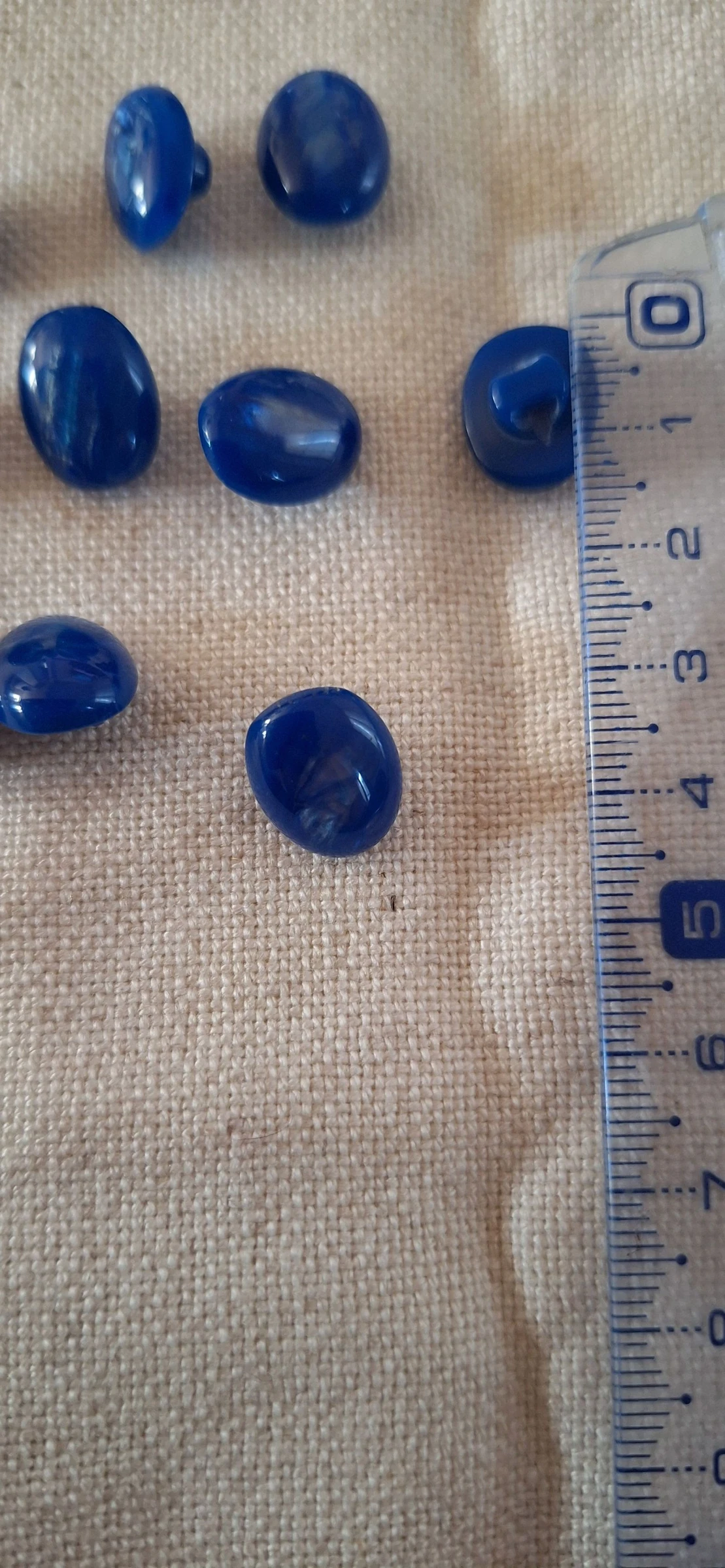 10 knopen 15 mm om te naaien van koningsblauwe hars – photo 2